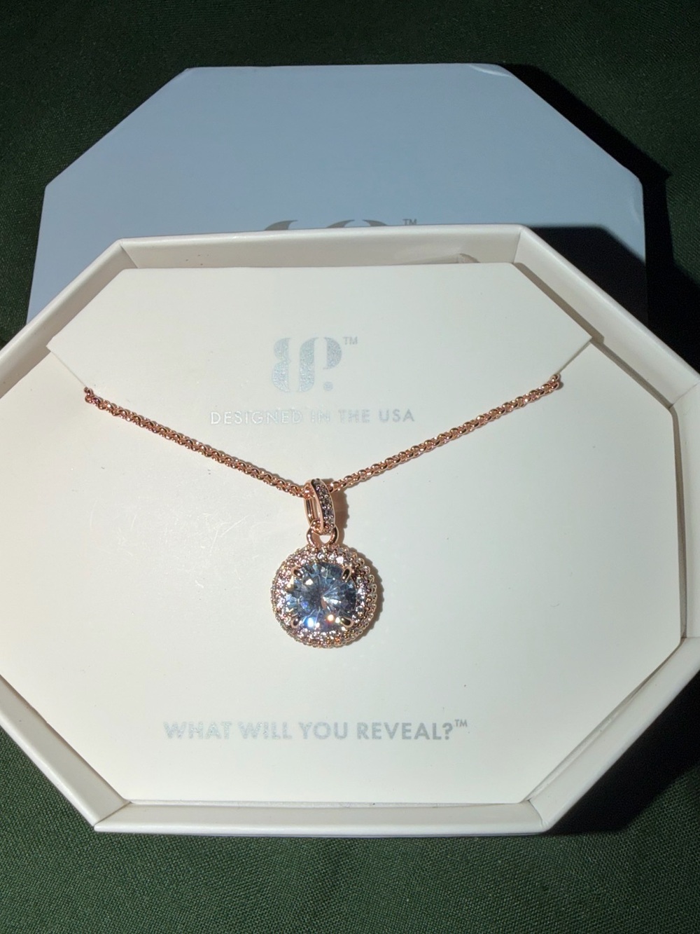 Bomb Party OG Necklace-Gems of Wonder Diamond CZ on Rose Gold NK82420